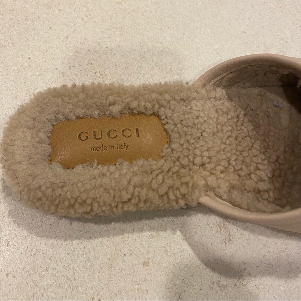 SOLD on RR ⭐️ GUCCI Horsebit Shearling-Lined Leather Mule Flat Slippers NWOT - Picture 12 of 16